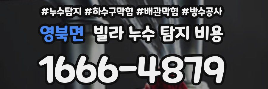 영북면 빌라 누수 탐지 비용