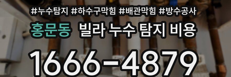 홍문동 빌라 누수 탐지 비용