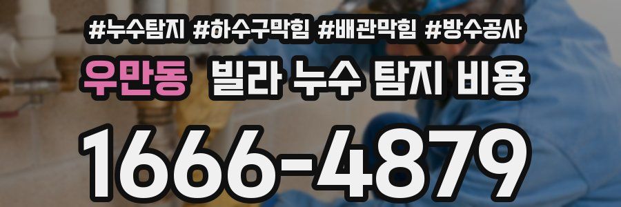 우만동 빌라 누수 탐지 비용