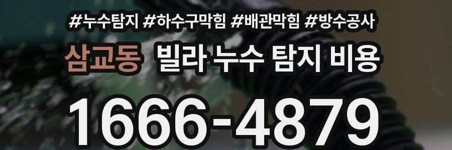 삼교동 빌라 누수 탐지 비용