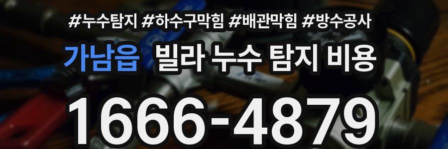 가남읍 빌라 누수 탐지 비용