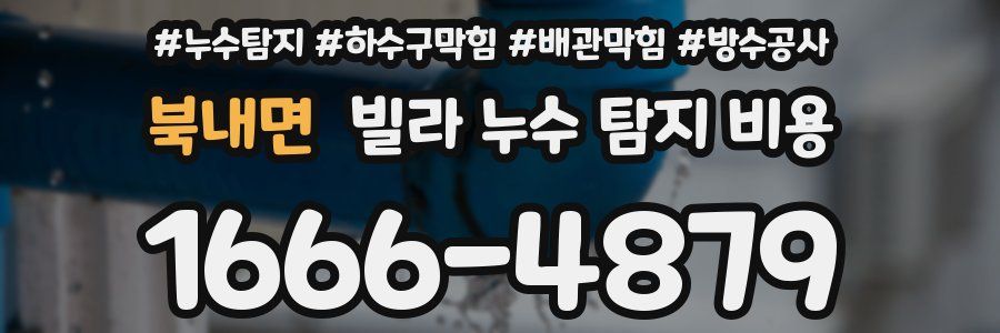 북내면 빌라 누수 탐지 비용