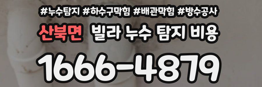 산북면 빌라 누수 탐지 비용