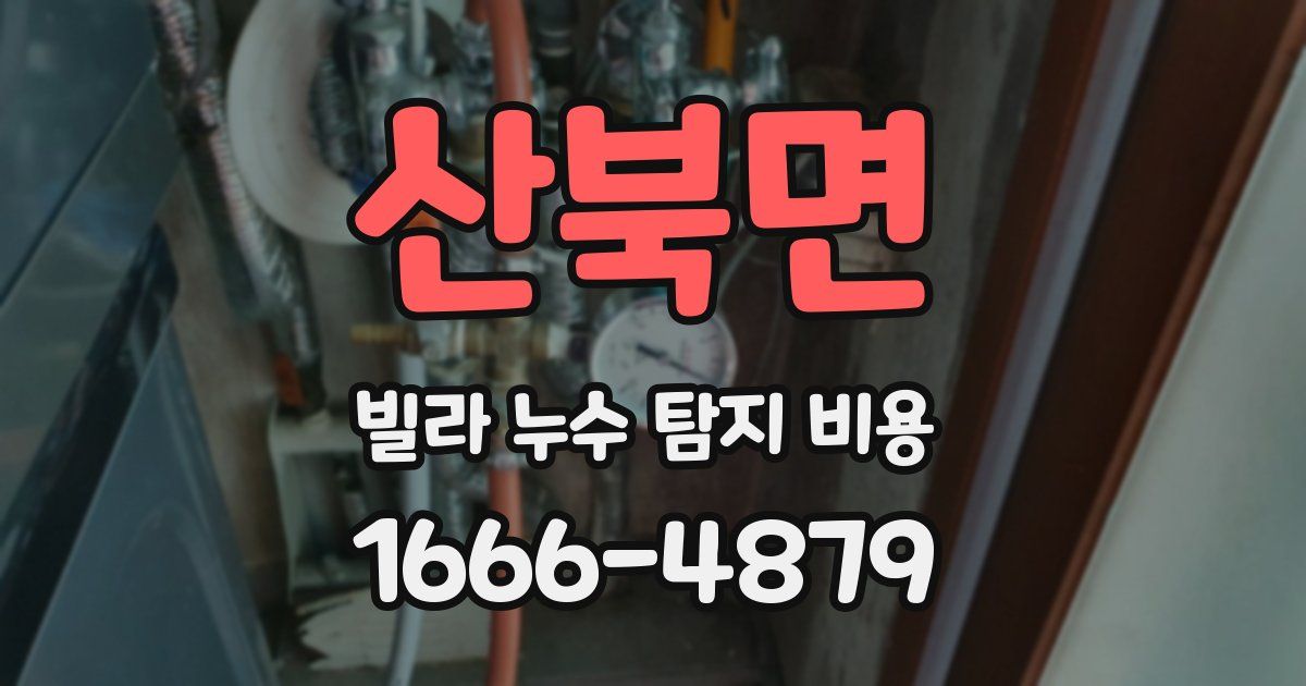 산북면 빌라 누수 탐지 비용