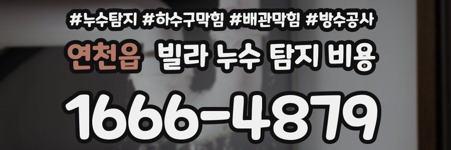 연천읍 빌라 누수 탐지 비용