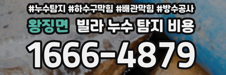 왕징면 빌라 누수 탐지 비용