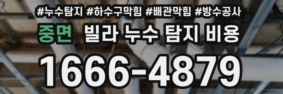 중면 빌라 누수 탐지 비용