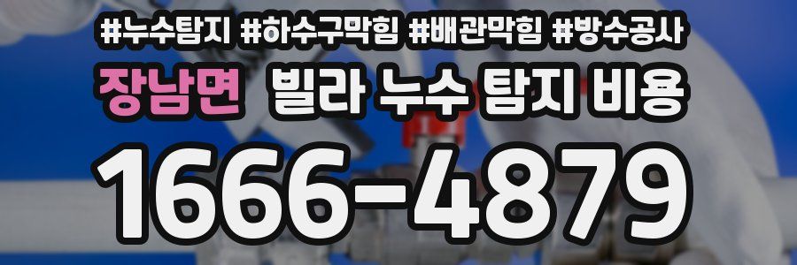 장남면 빌라 누수 탐지 비용