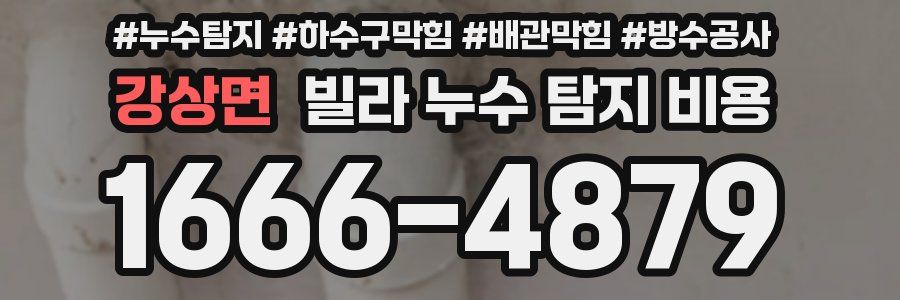 강상면 빌라 누수 탐지 비용