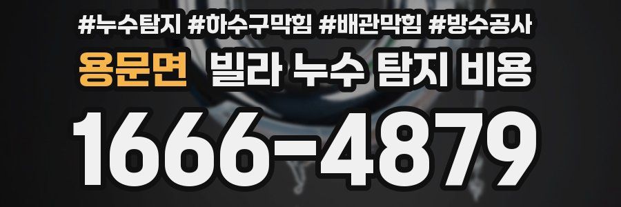 용문면 빌라 누수 탐지 비용