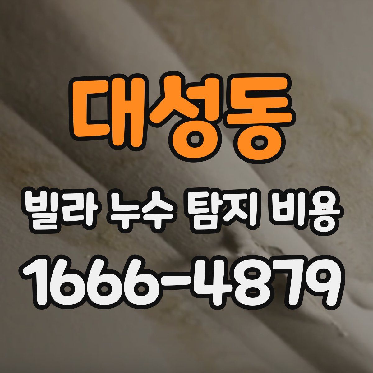 대성동 빌라 누수 탐지 비용