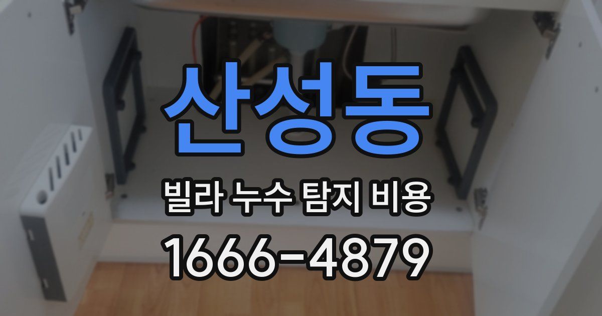 산성동 빌라 누수 탐지 비용