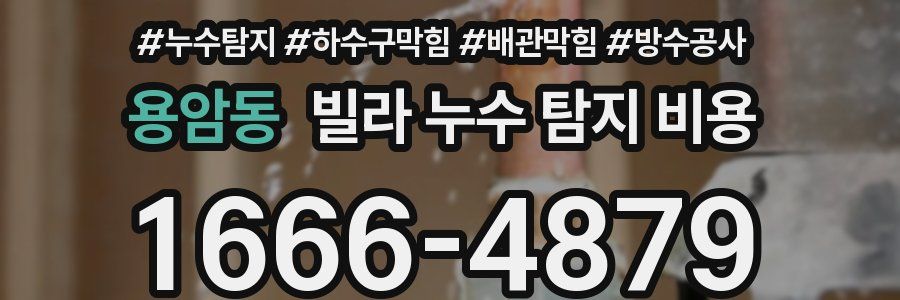 용암동 빌라 누수 탐지 비용
