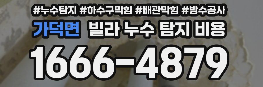 가덕면 빌라 누수 탐지 비용