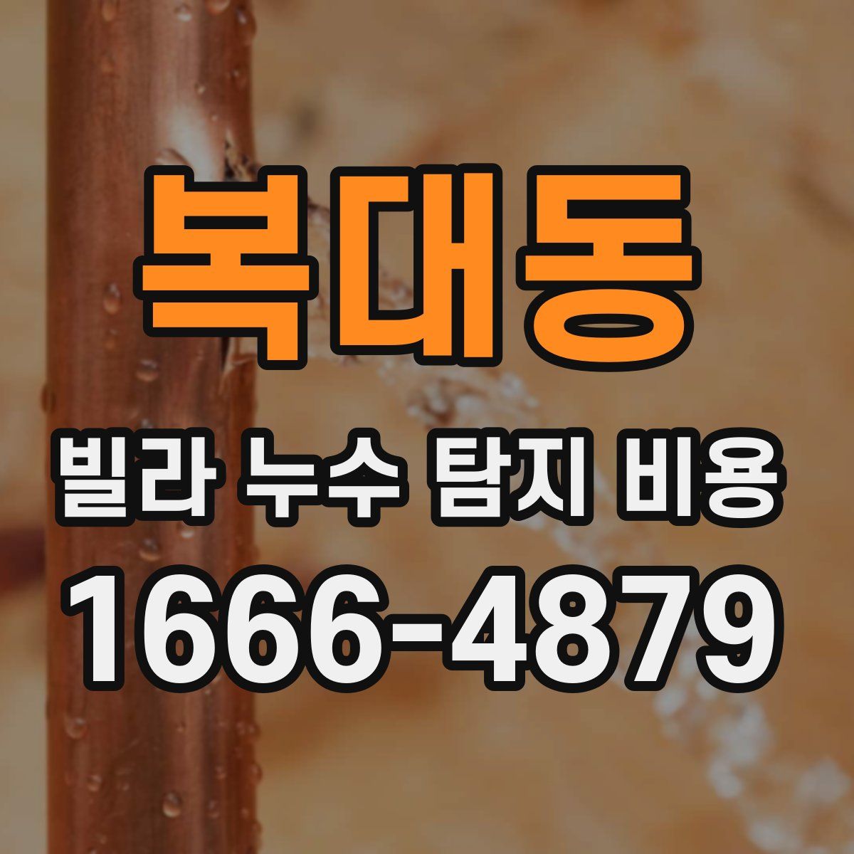 복대동 빌라 누수 탐지 비용