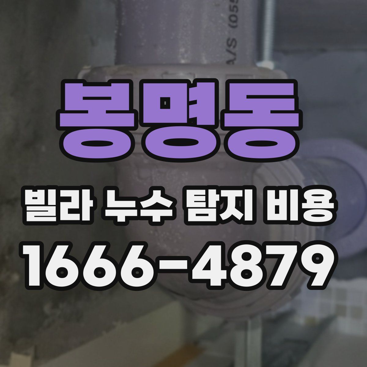 봉명동 빌라 누수 탐지 비용