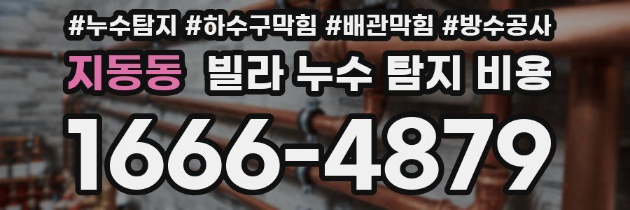 지동동 빌라 누수 탐지 비용