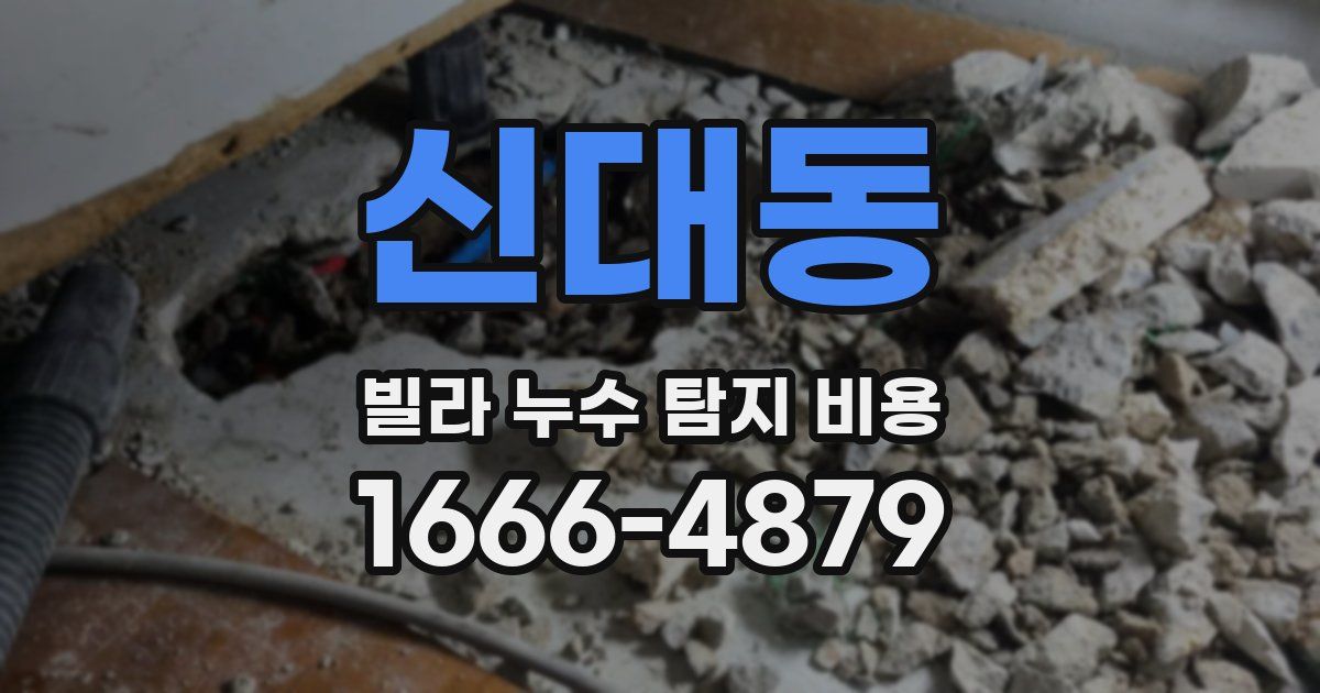 신대동 빌라 누수 탐지 비용