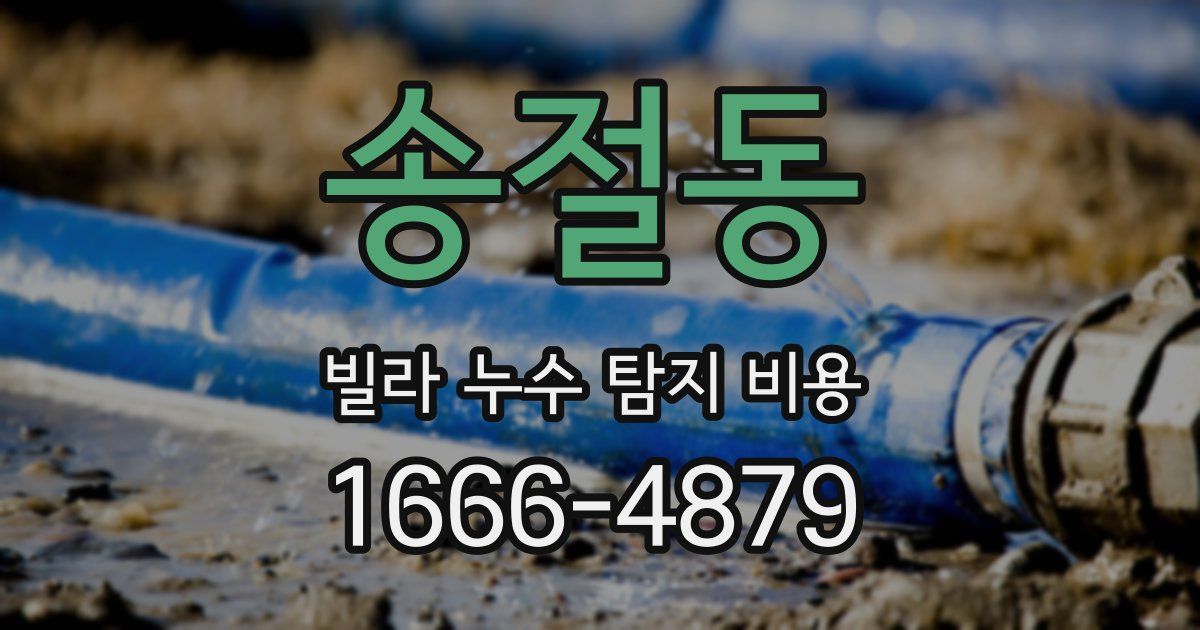 송절동 빌라 누수 탐지 비용