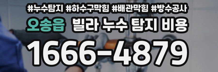 오송읍 빌라 누수 탐지 비용