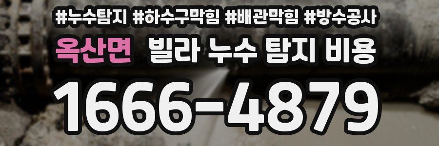 옥산면 빌라 누수 탐지 비용