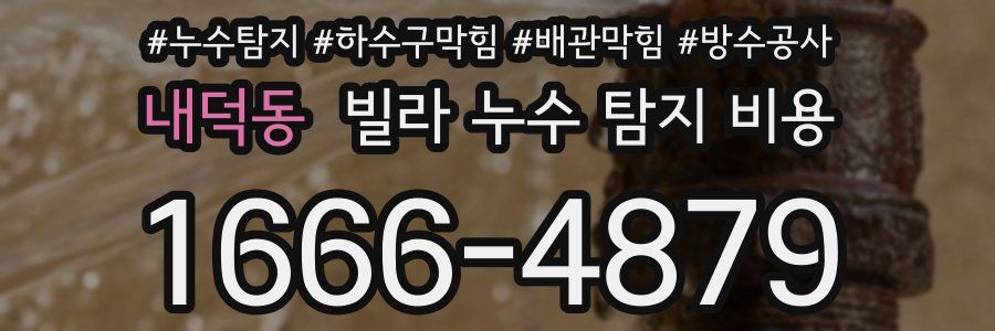 내덕동 빌라 누수 탐지 비용