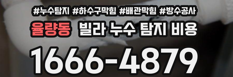 율량동 빌라 누수 탐지 비용