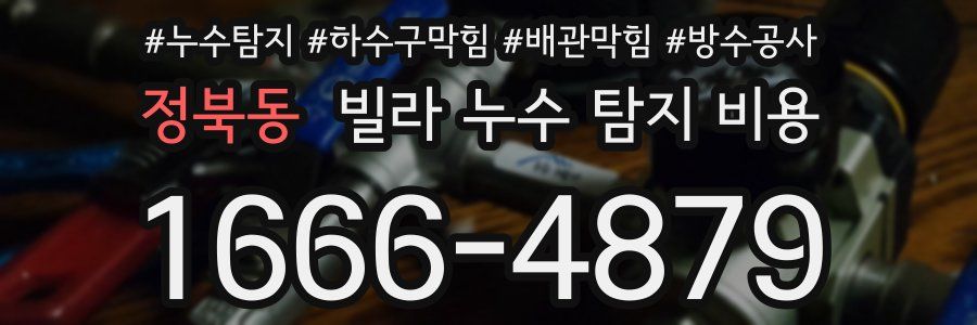 정북동 빌라 누수 탐지 비용