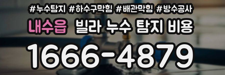 내수읍 빌라 누수 탐지 비용