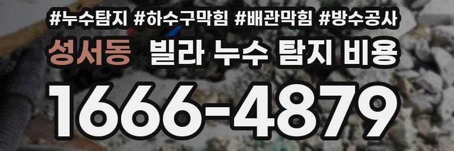 성서동 빌라 누수 탐지 비용