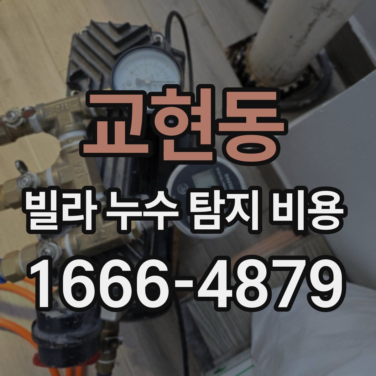 교현동 빌라 누수 탐지 비용