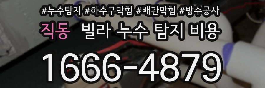 직동 빌라 누수 탐지 비용