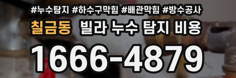 칠금동 빌라 누수 탐지 비용