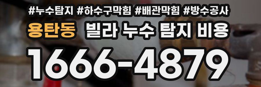 용탄동 빌라 누수 탐지 비용
