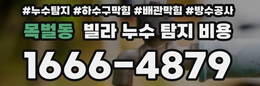 목벌동 빌라 누수 탐지 비용