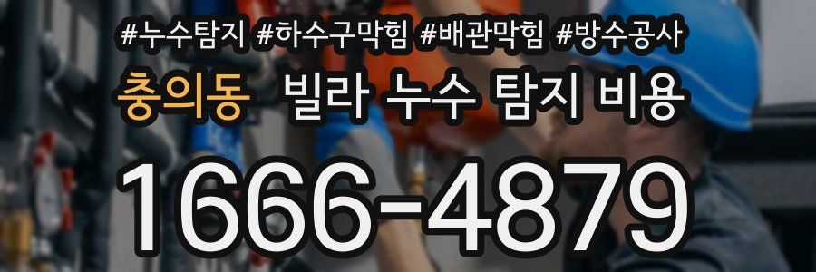 충의동 빌라 누수 탐지 비용
