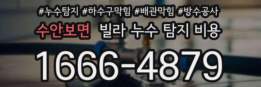 수안보면 빌라 누수 탐지 비용