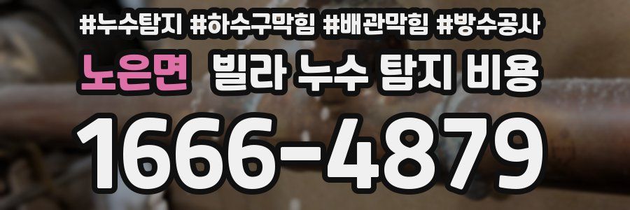 노은면 빌라 누수 탐지 비용