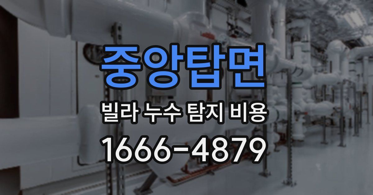 중앙탑면 빌라 누수 탐지 비용