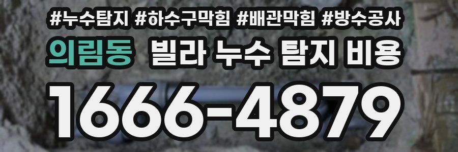의림동 빌라 누수 탐지 비용