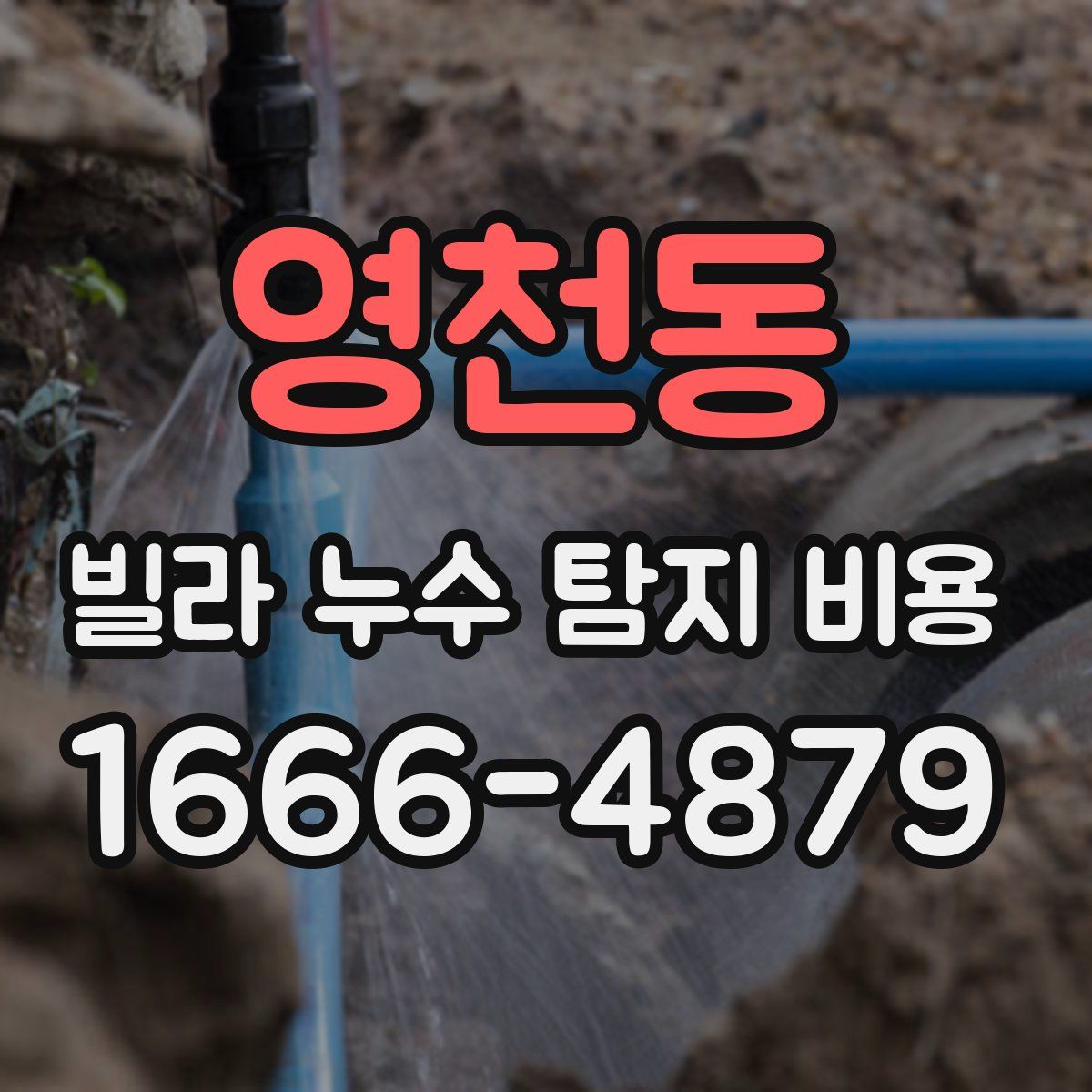 영천동 빌라 누수 탐지 비용
