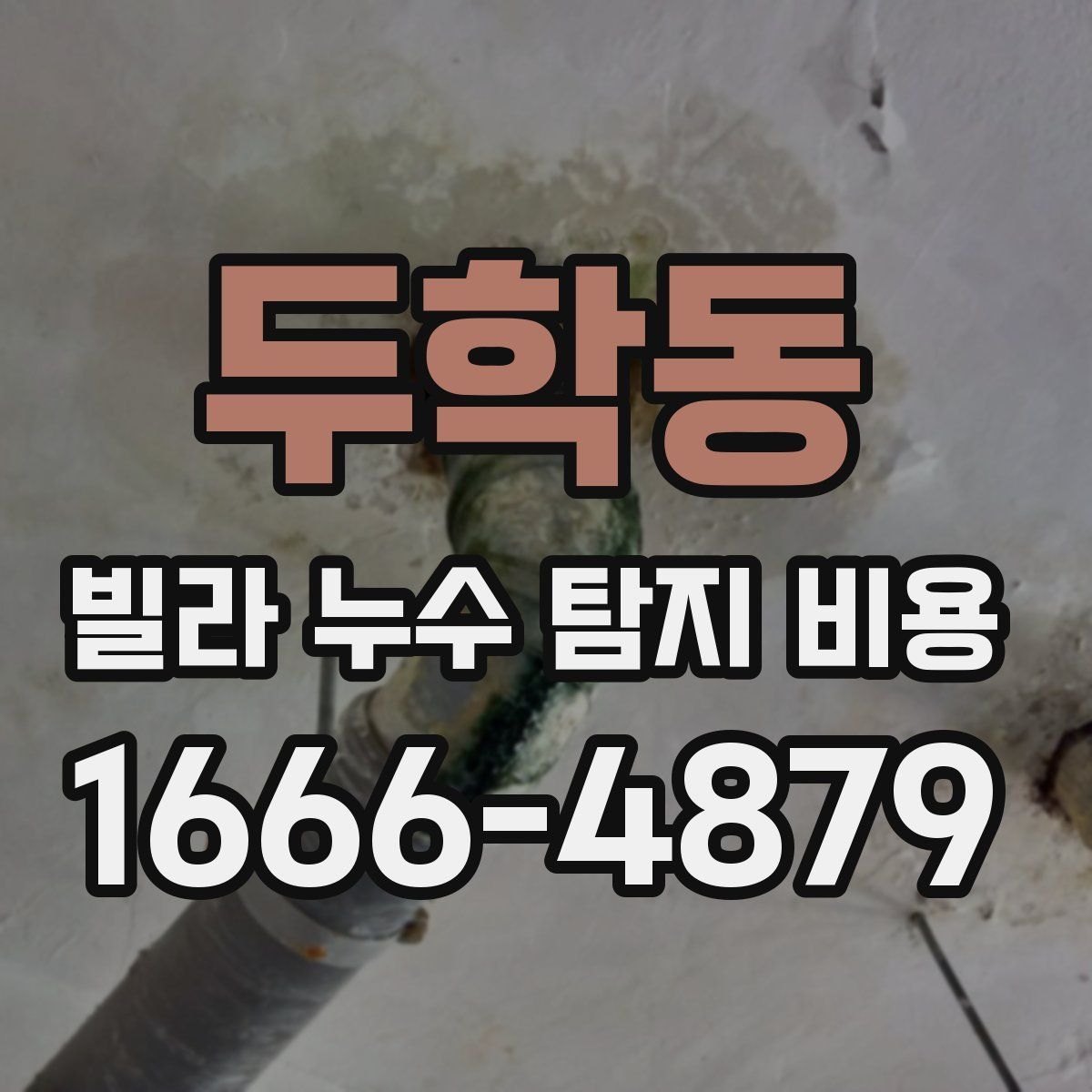 두학동 빌라 누수 탐지 비용
