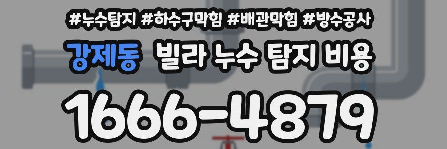 강제동 빌라 누수 탐지 비용