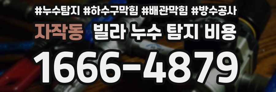 자작동 빌라 누수 탐지 비용