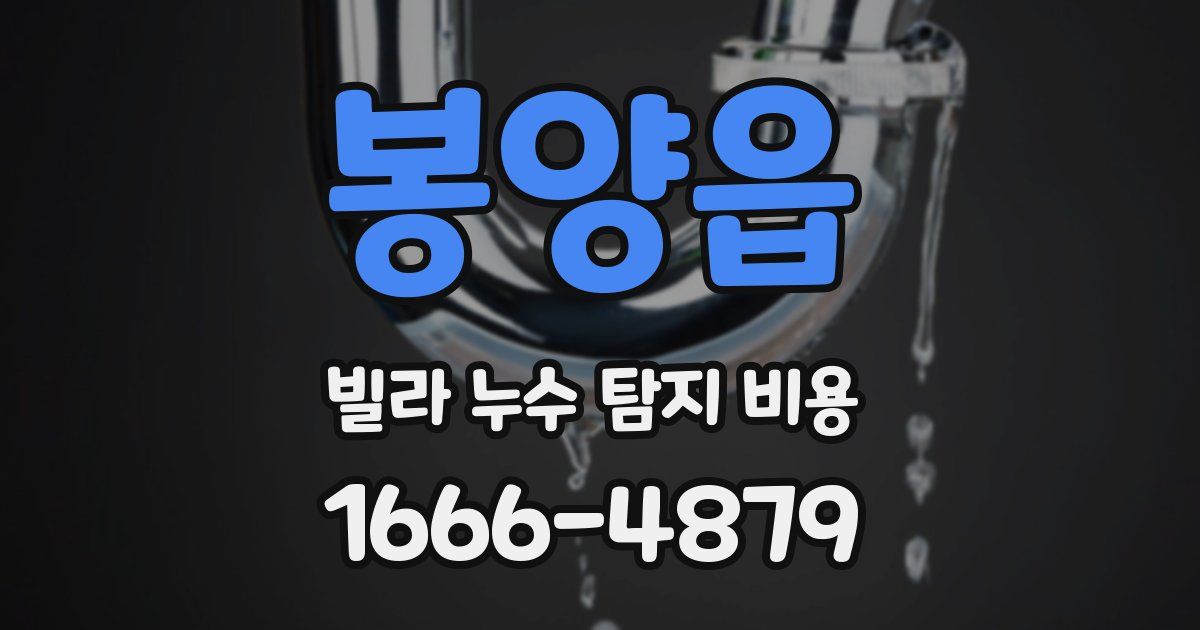 봉양읍 빌라 누수 탐지 비용
