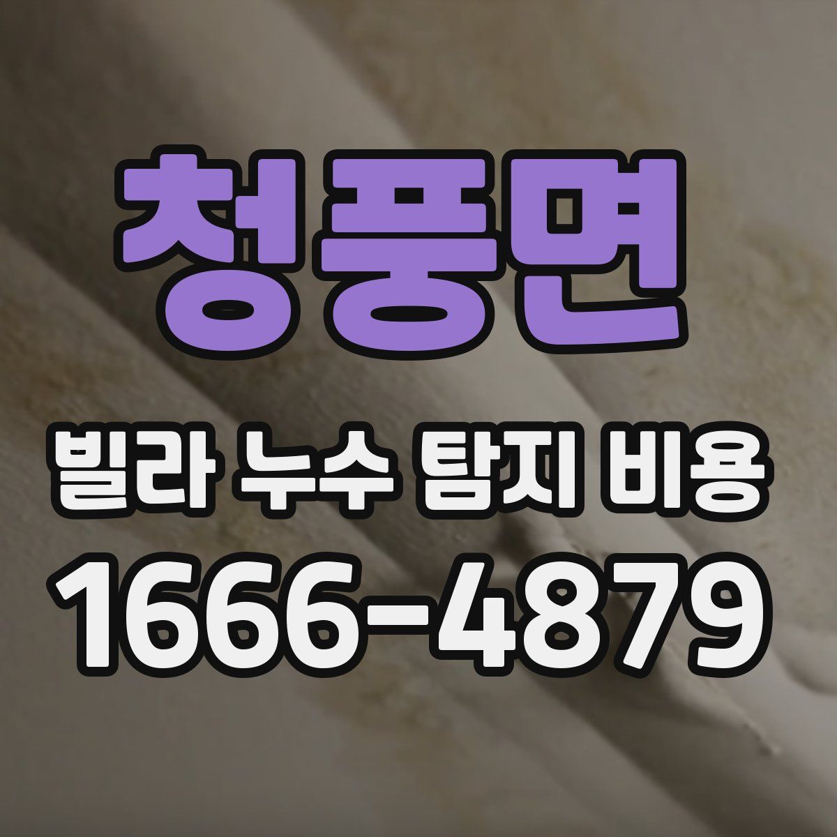 청풍면 빌라 누수 탐지 비용