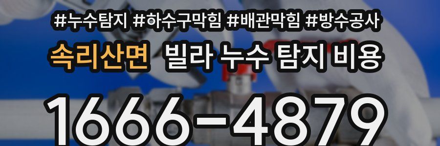 속리산면 빌라 누수 탐지 비용