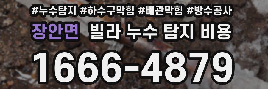 장안면 빌라 누수 탐지 비용