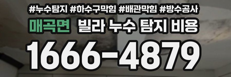 매곡면 빌라 누수 탐지 비용