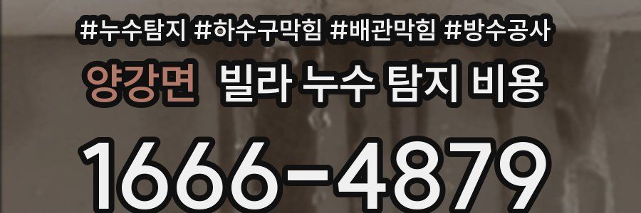 양강면 빌라 누수 탐지 비용